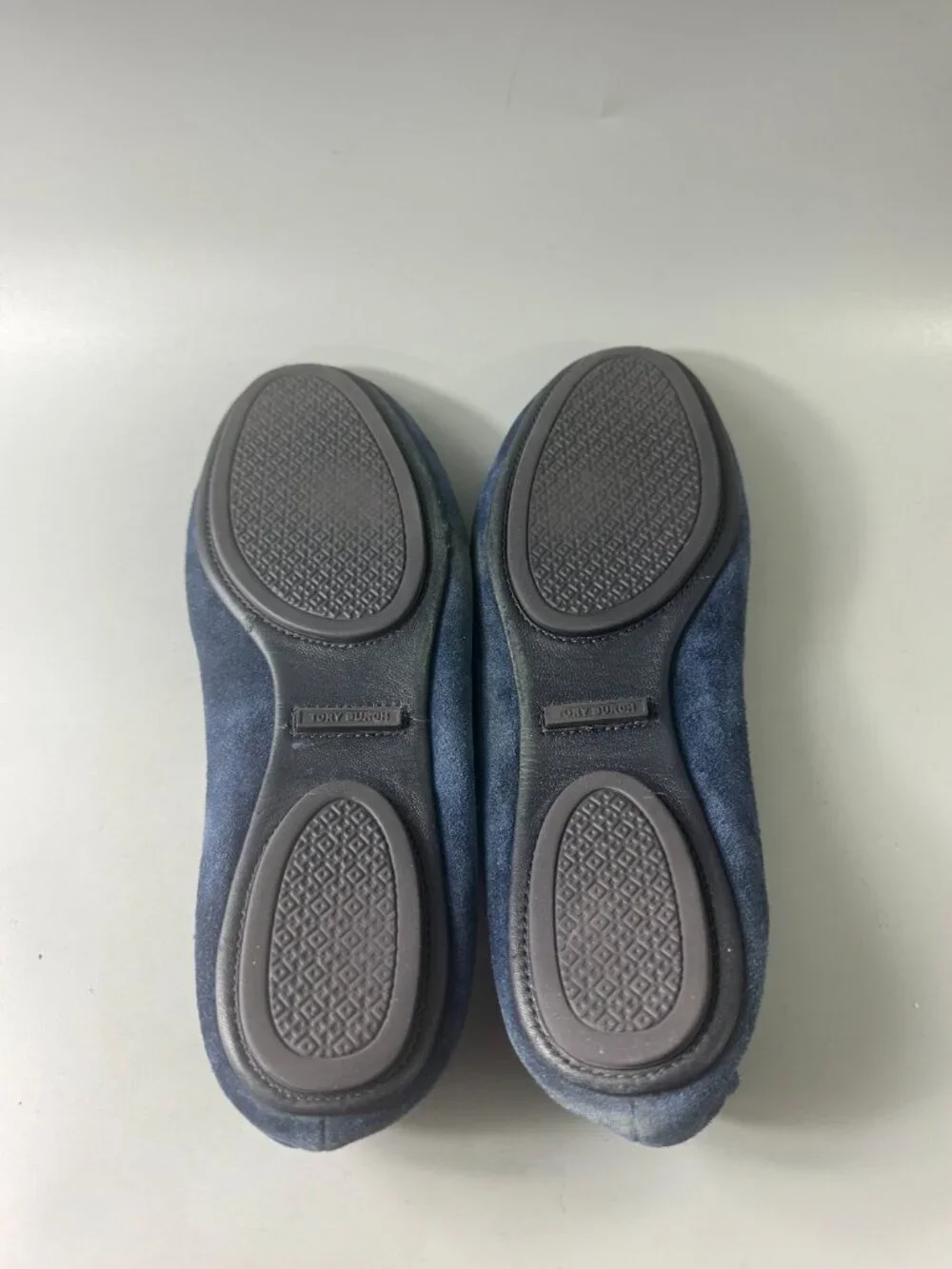 Tory Burch Navy Blue Suede Flats, Size 9 M